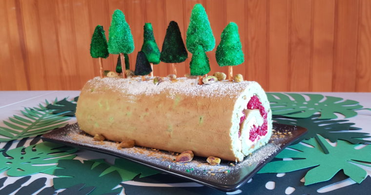 Bûche framboise pistache