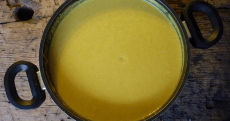 Soupe de poireaux coco curry