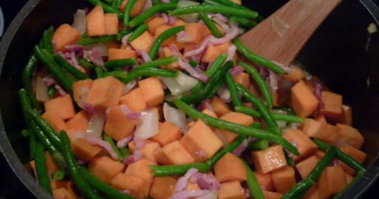 Patate douce sautée
