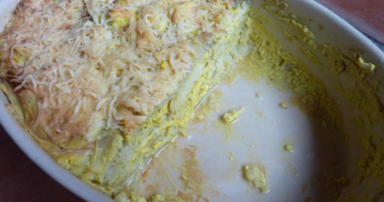 Gratin de patate douce coco-curry
