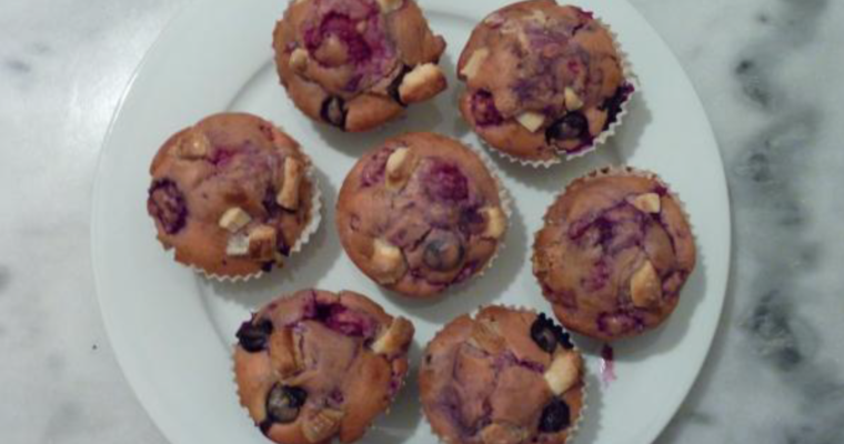 Muffins aux fruits rouges