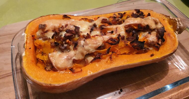 Butternut farcie aux marrons et à la tome